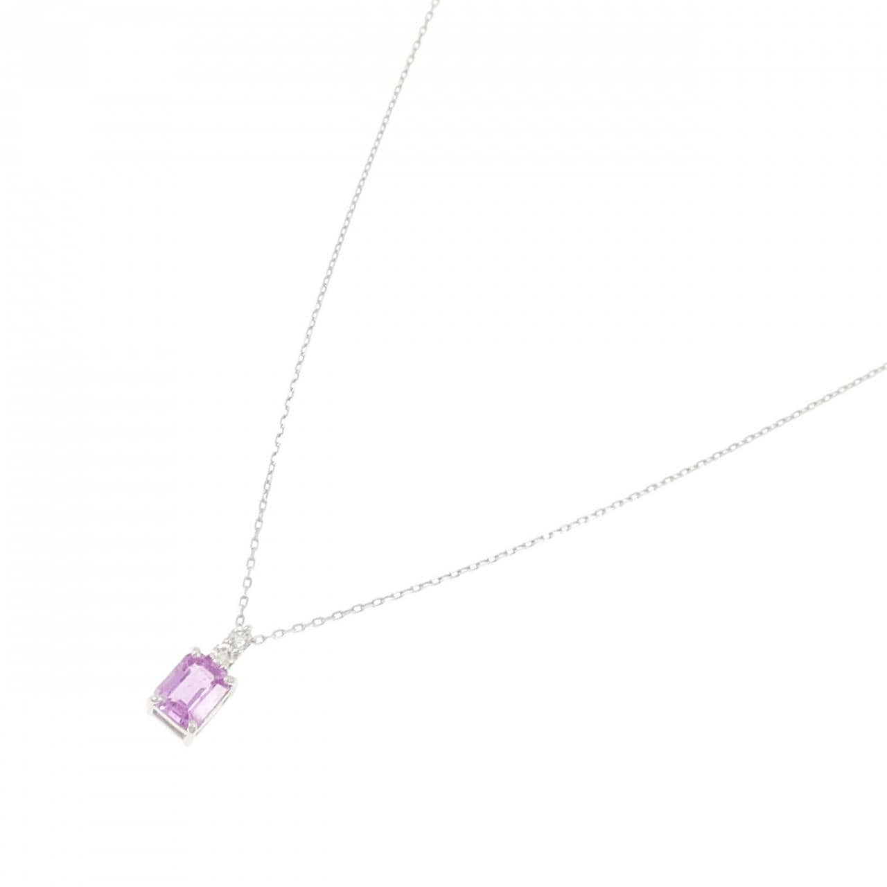 PT サファイヤ ネックレス 0.45CT
