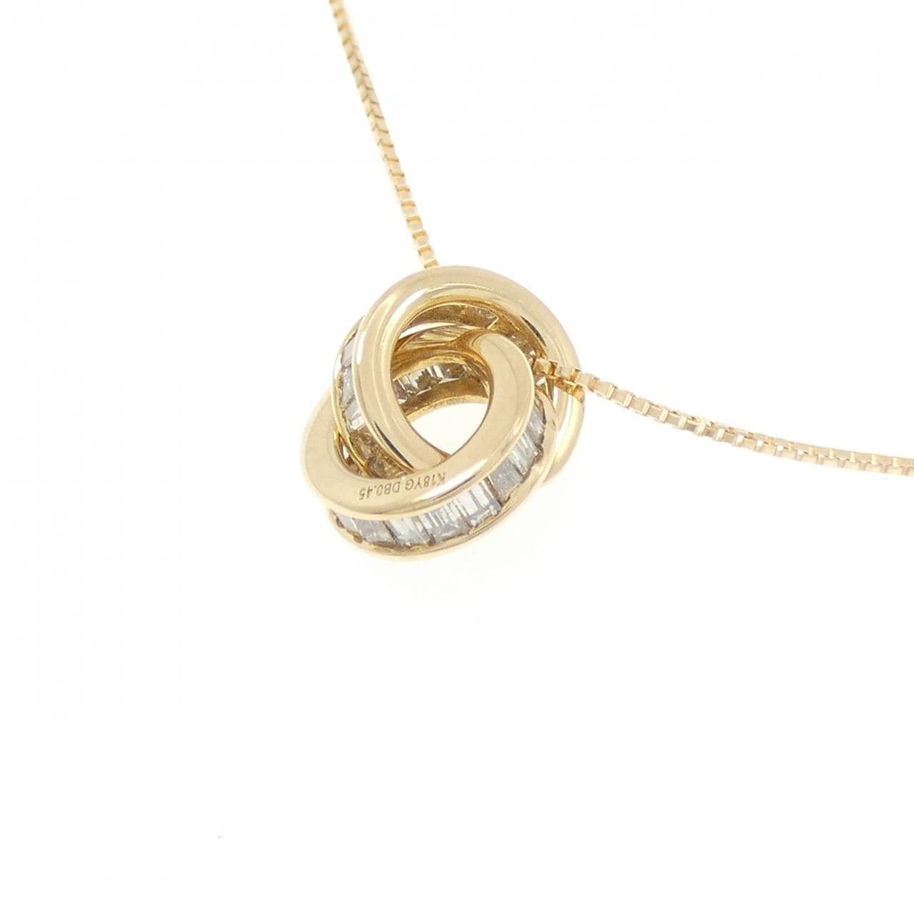 K18YG ダイヤモンド ネックレス 0.45CT