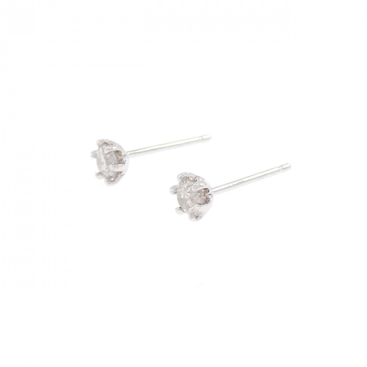 PT900 ソリティア ダイヤモンド ピアス 0.30CT
