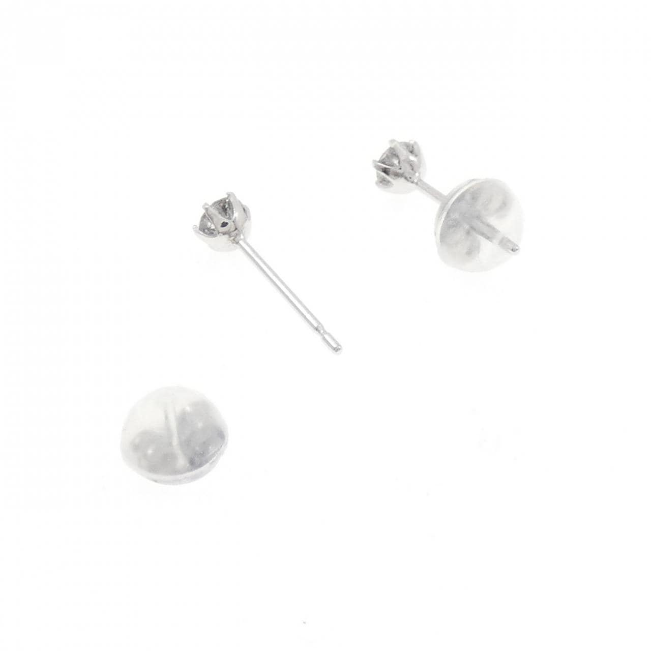 PT900 ソリティア ダイヤモンド ピアス 0.20CT