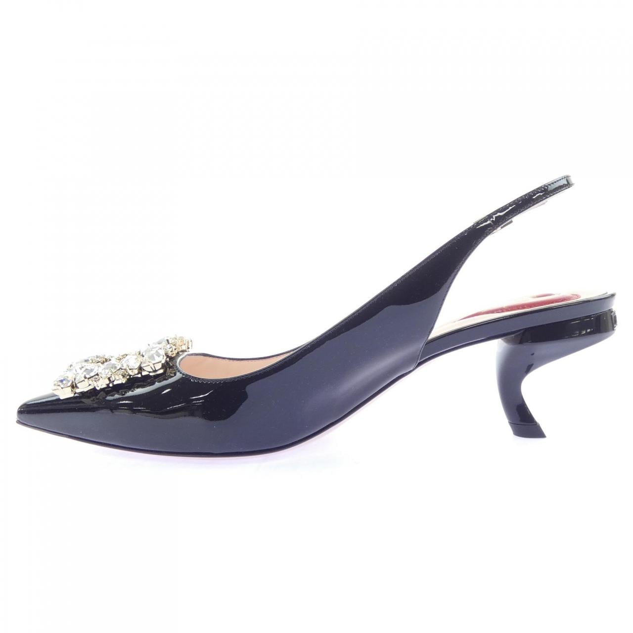 ロジェヴィヴィエ ROGER VIVIER ヴィルギュル ストラス バックル サンダル