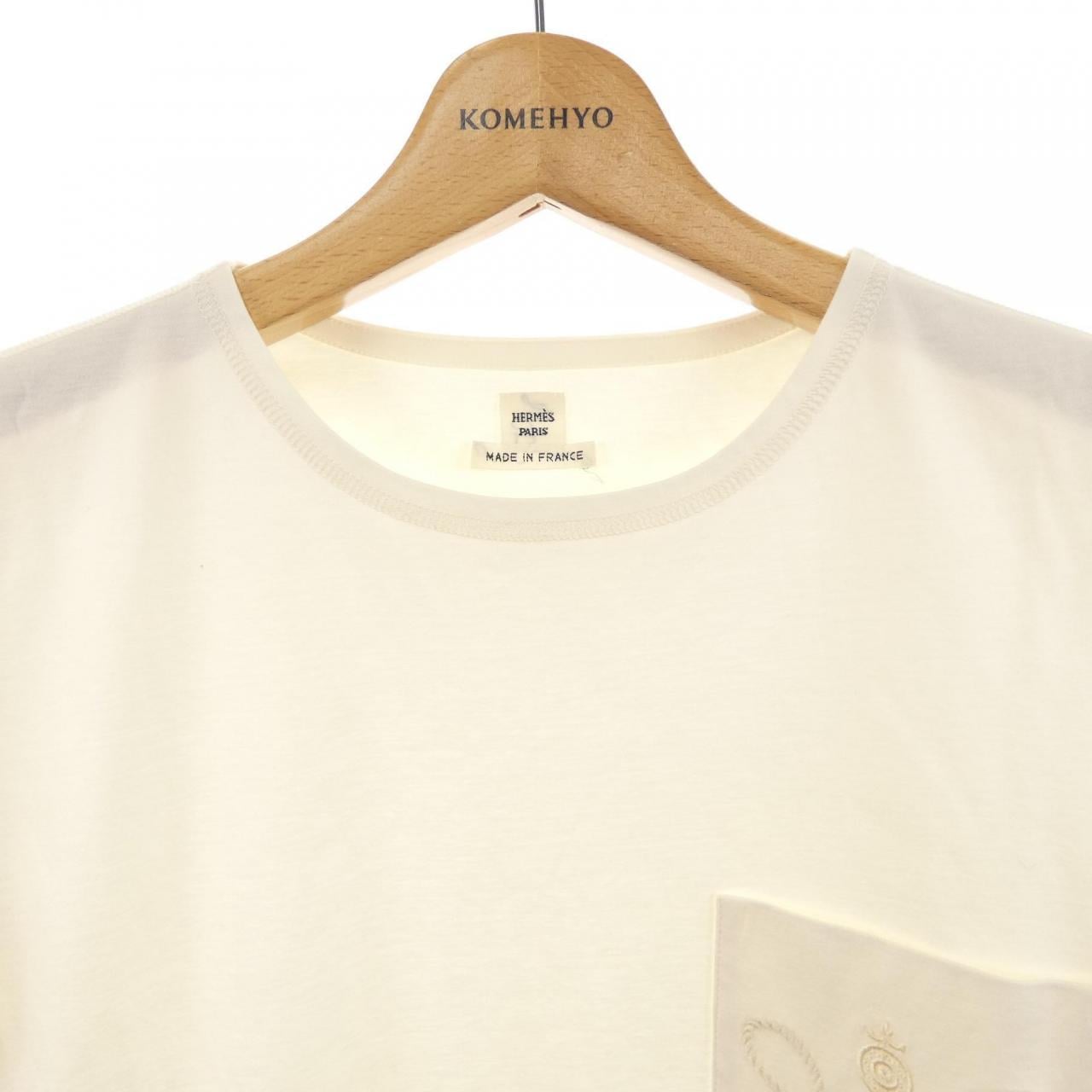 エルメス HERMES POCHE BRODEE *86-7604 Tシャツ