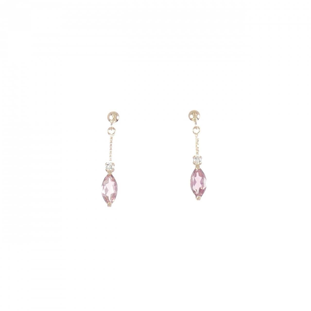 K18PG トルマリン ピアス 0.36CT
