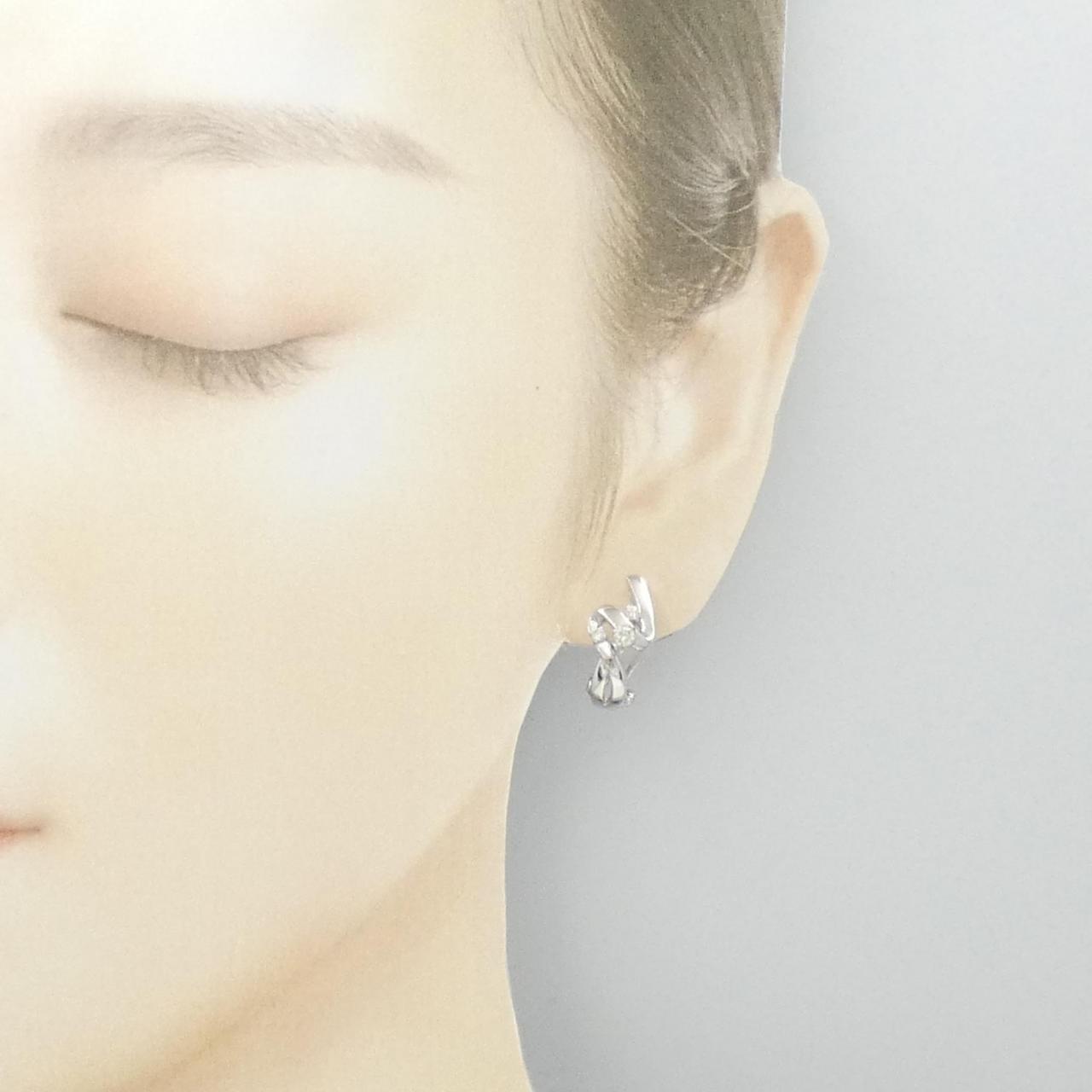 750WG Diamond earrings 0.24CT