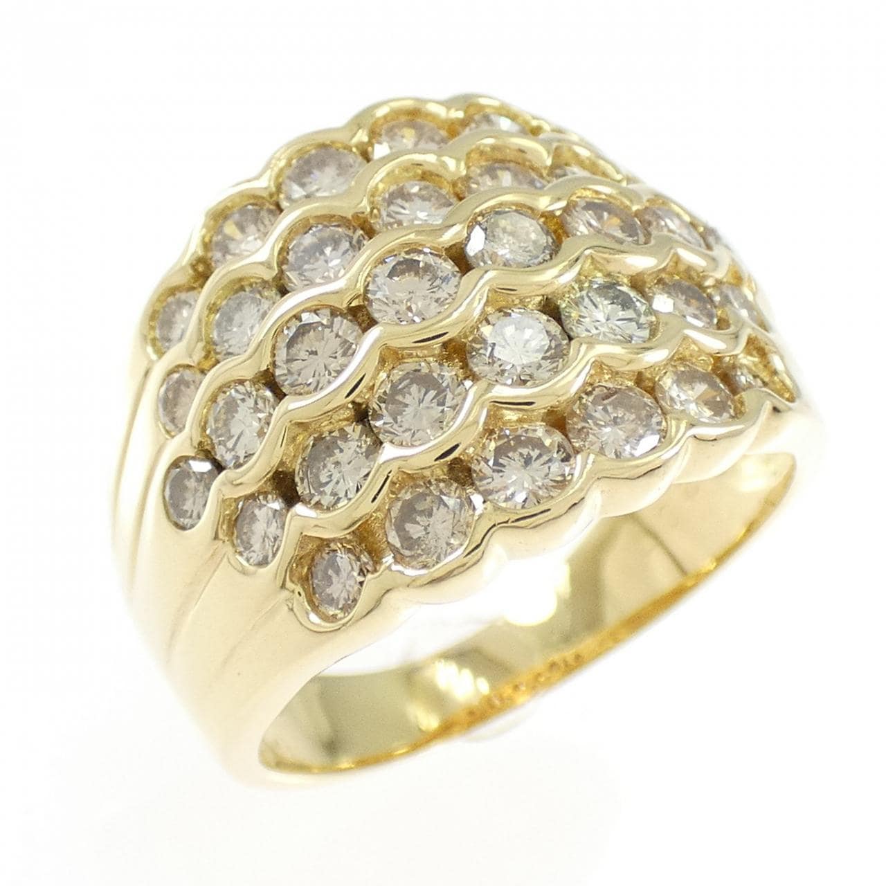 K18YG ダイヤモンド リング 2.07CT
