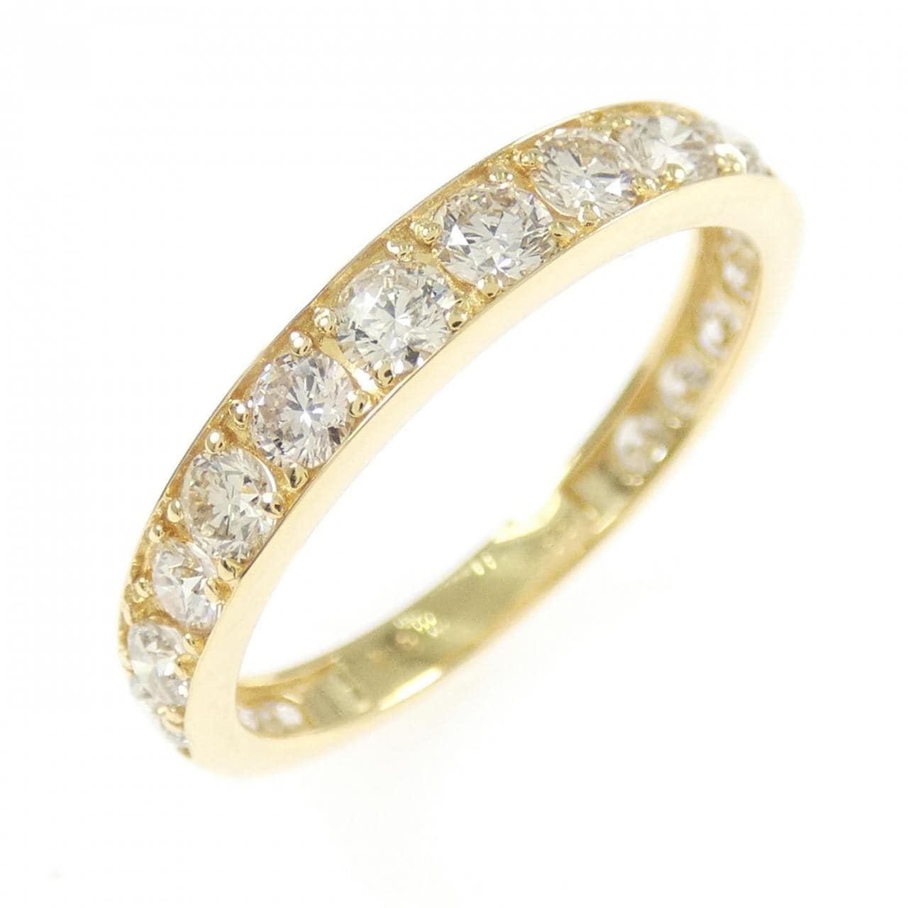 K18YG ハーフエタニティ ダイヤモンド リング 1.00CT