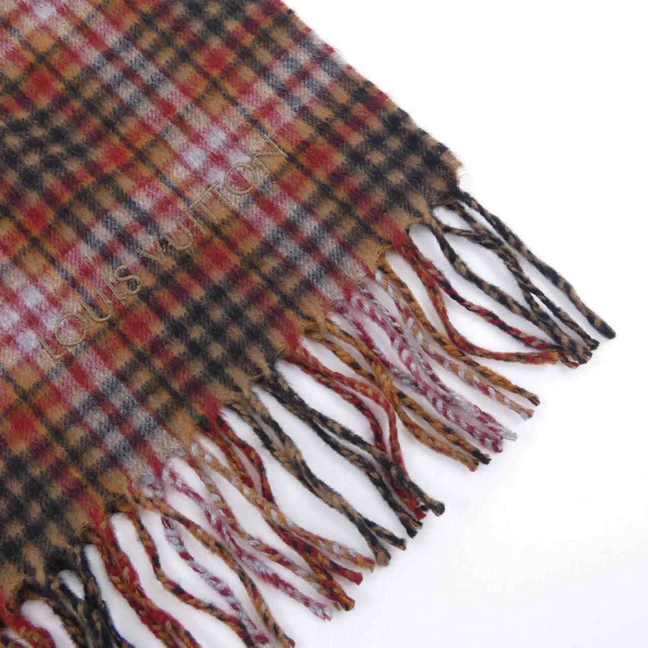 ルイヴィトン LOUIS VUITTON チェック ストライプ マフラー M70042 MUFFLER