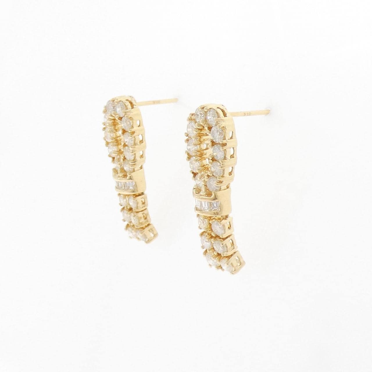 K18YG ダイヤモンド ピアス 1.81CT