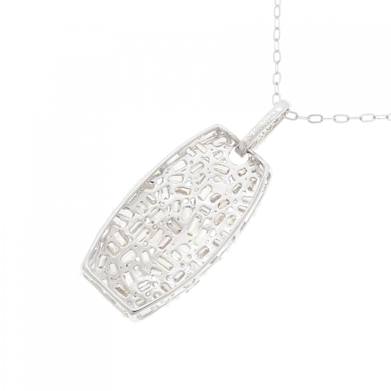 K18WG ダイヤモンド ネックレス 0.80CT