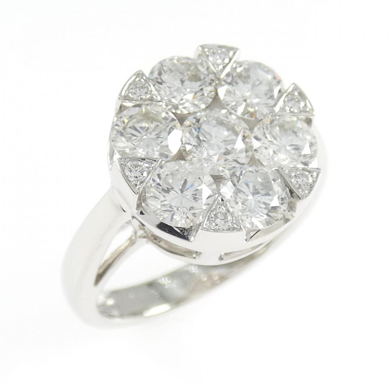 K18WG ダイヤモンド リング 2.00CT