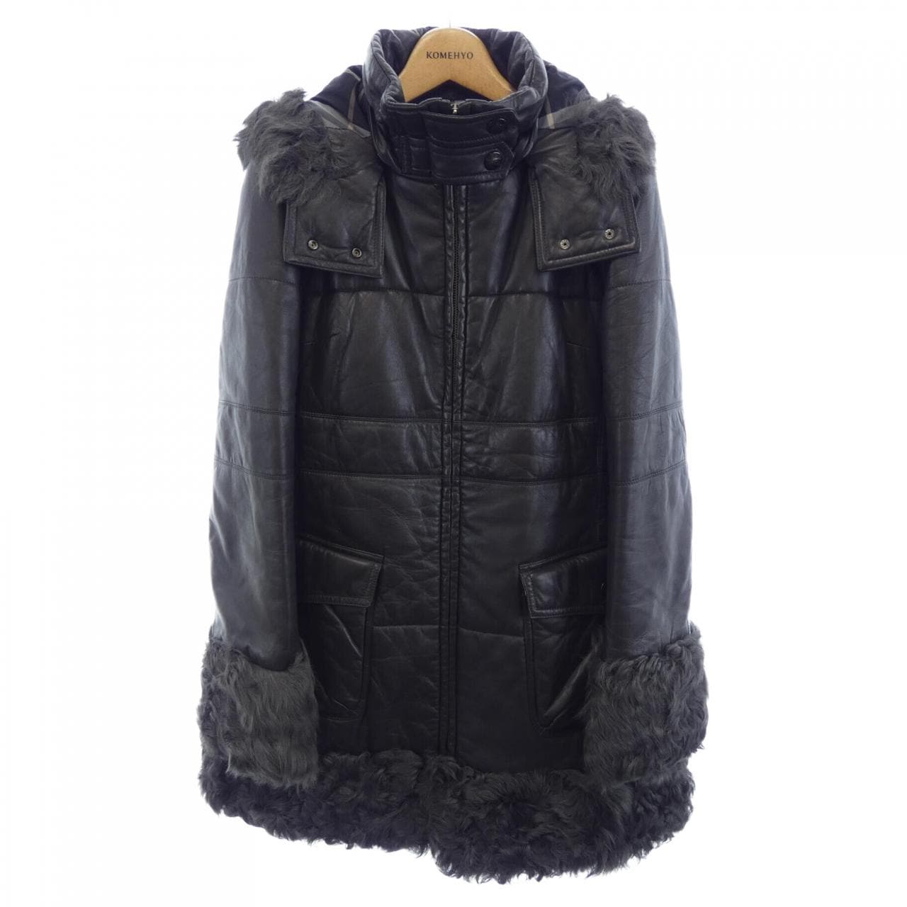 バーバリーブルーレーベル BURBERRY BLUE LABEL レザーコート