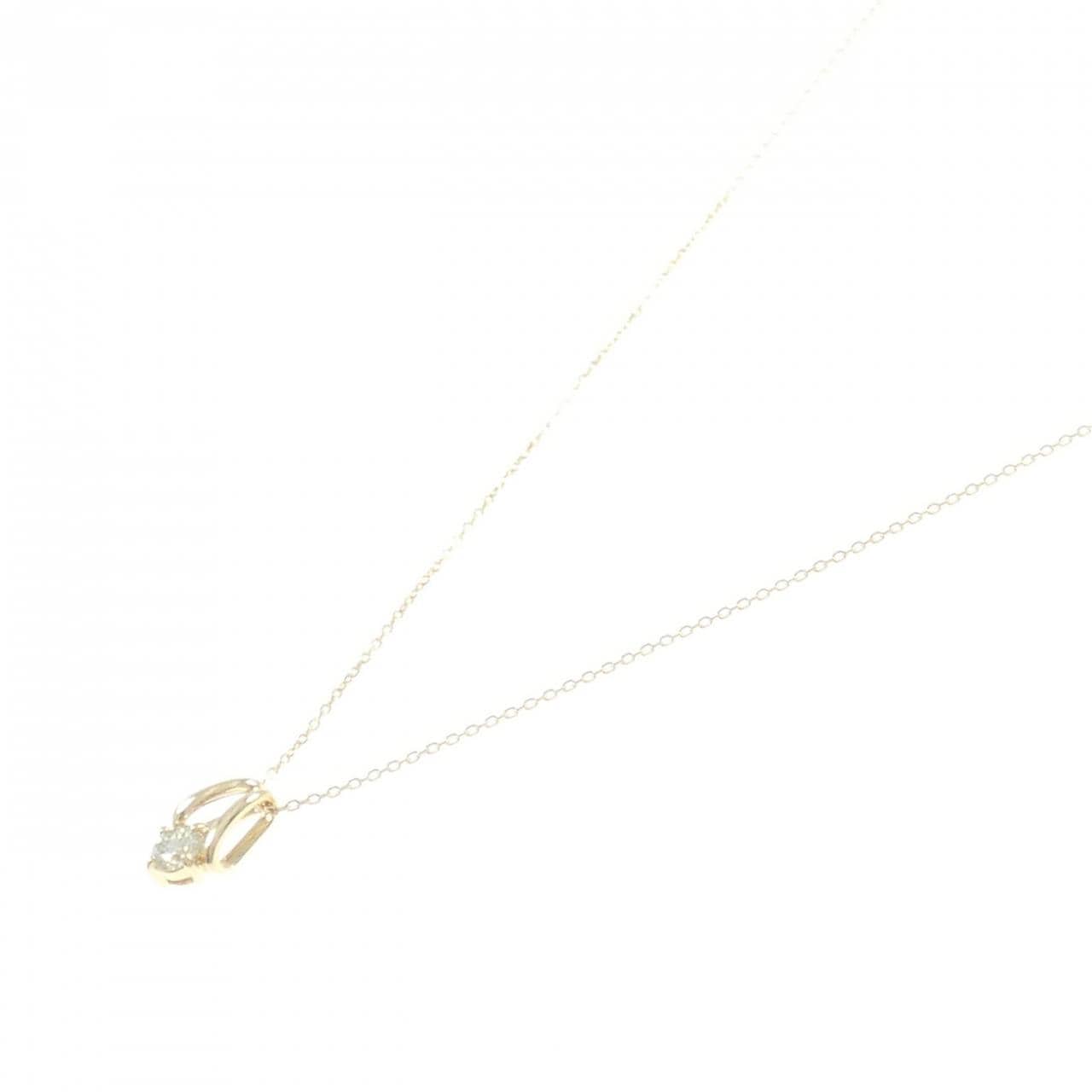 K18YG ソリティア ダイヤモンド ネックレス 0.157CT