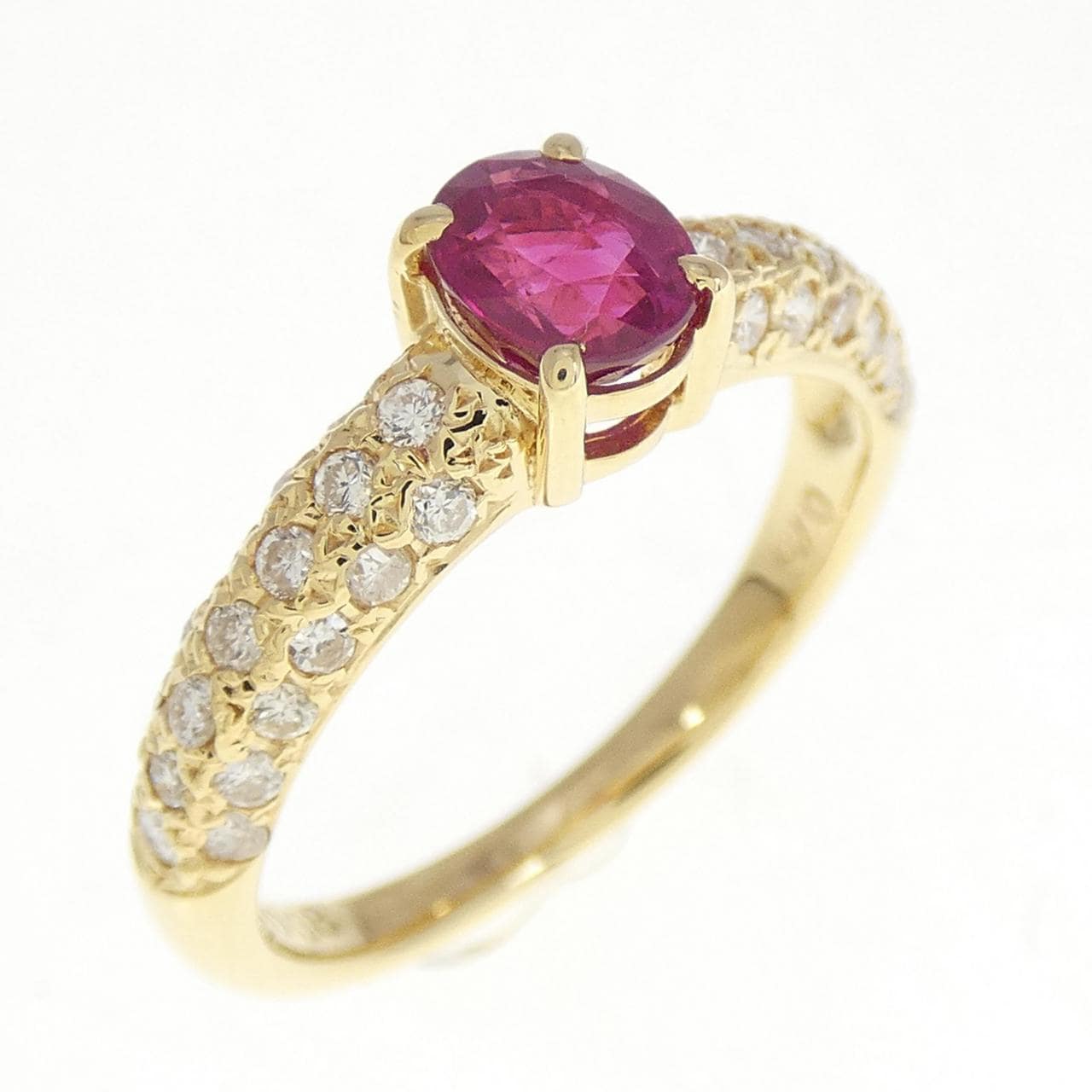 K18YG ruby ring 0.75CT