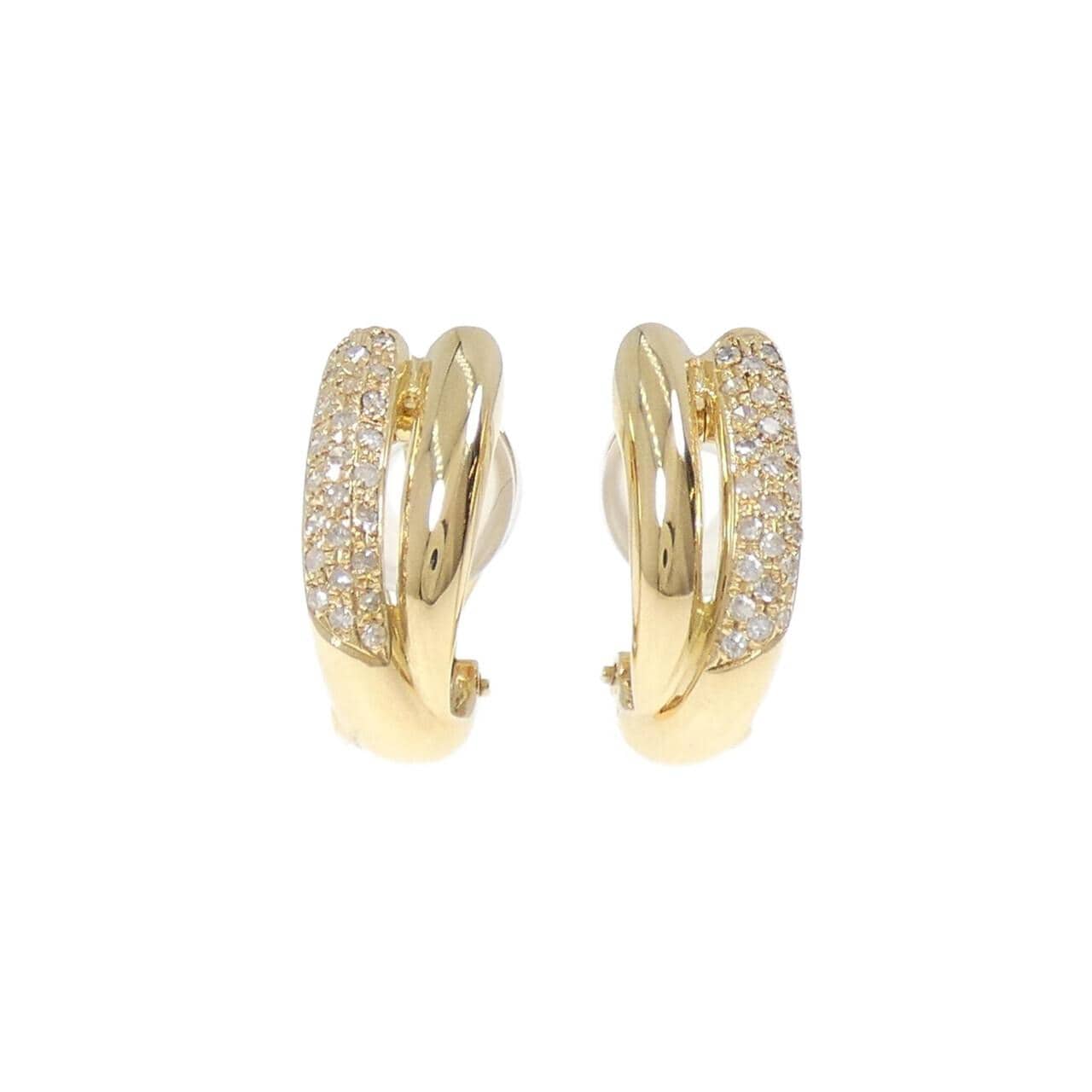 K18YG钻石耳环/耳夹0.28CT