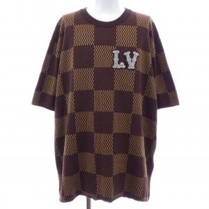 ルイヴィトン LOUIS VUITTON ショートスリーブコットンダミエクルーネックウィズストラスLVパッチ HQN63WAUR ニット