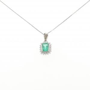 PT900/PT850 エメラルド ネックレス 0.885CT