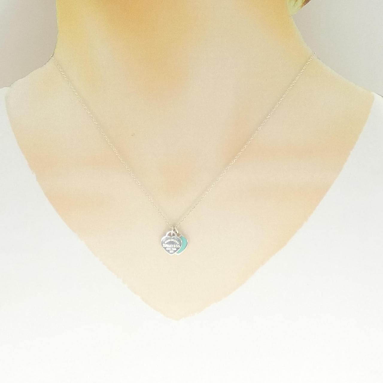 ティファニー リターントゥティファニー ミニ ダブル ハートタグ ネックレス