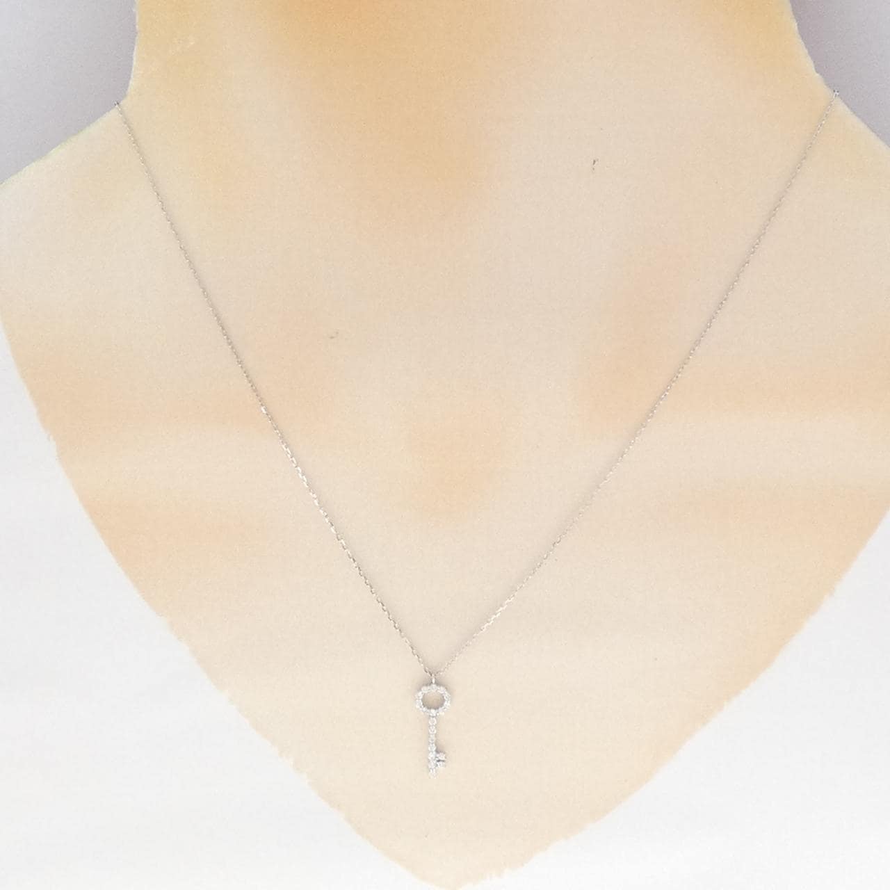 K18WG ダイヤモンド ネックレス 0.12CT