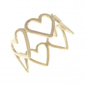 K18YG ハート リング