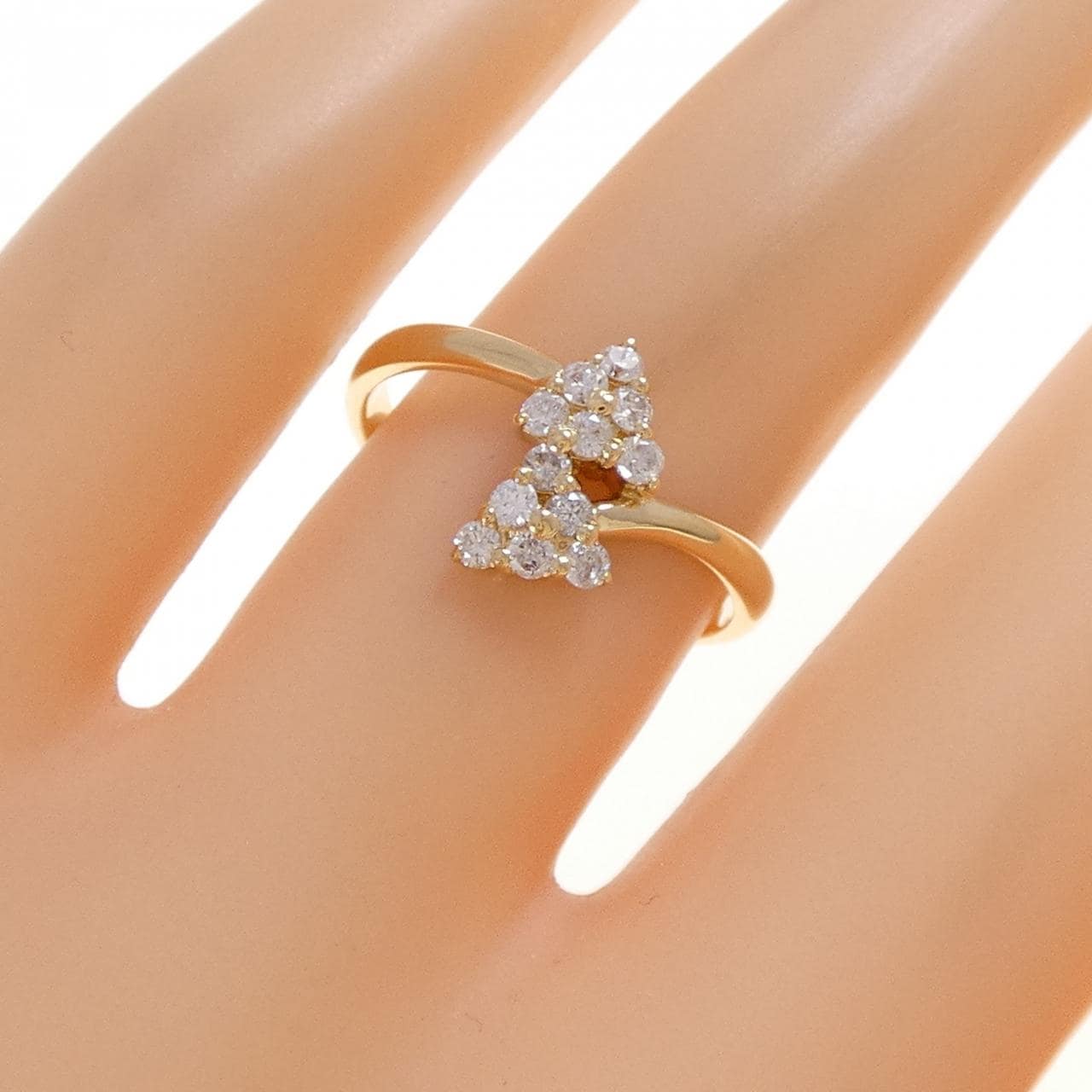 K18YG ダイヤモンド リング 0.12CT