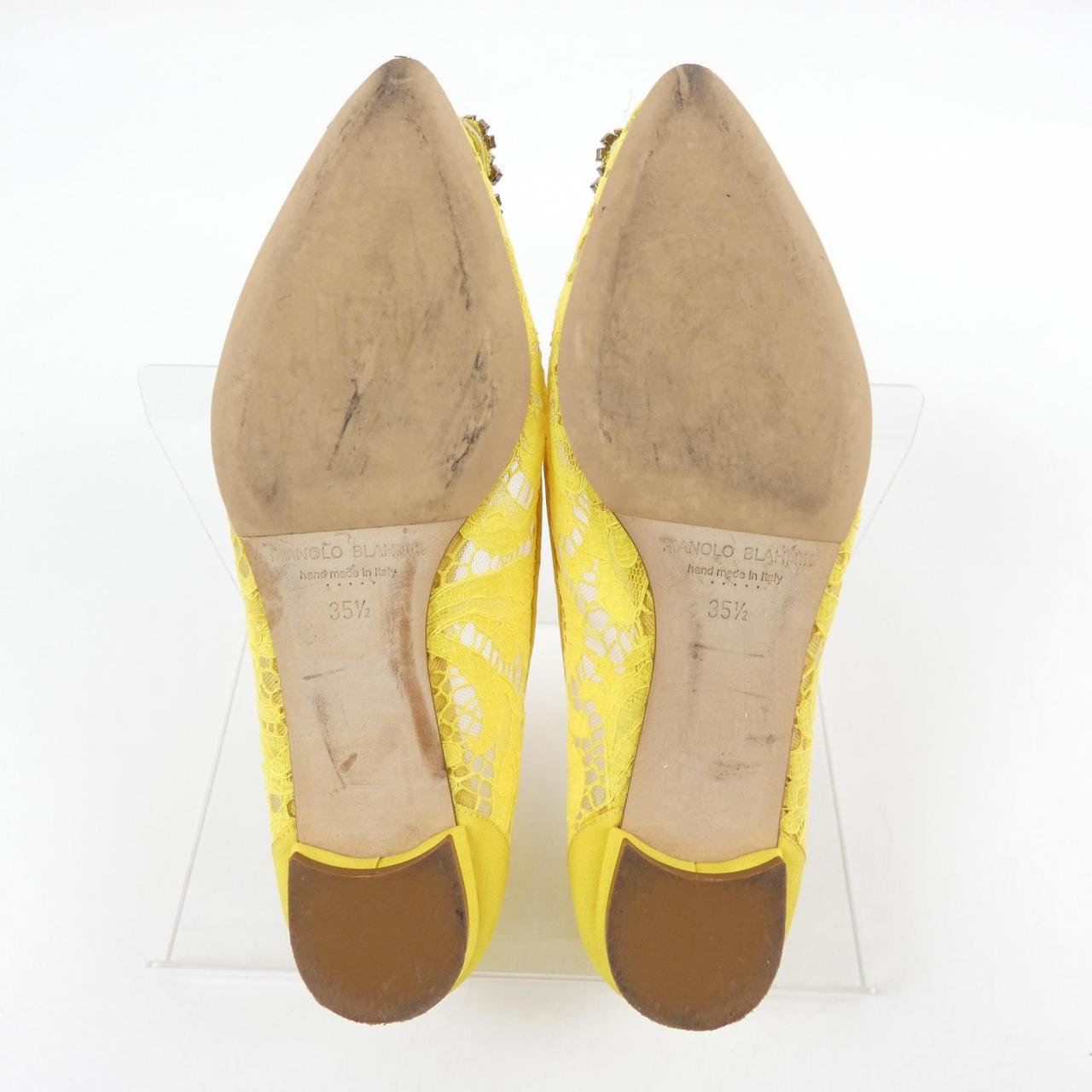 マノロブラニク MANOLO BLAHNIK HANGISIFLAT LACE ハンギシフラット レース フラットシューズ