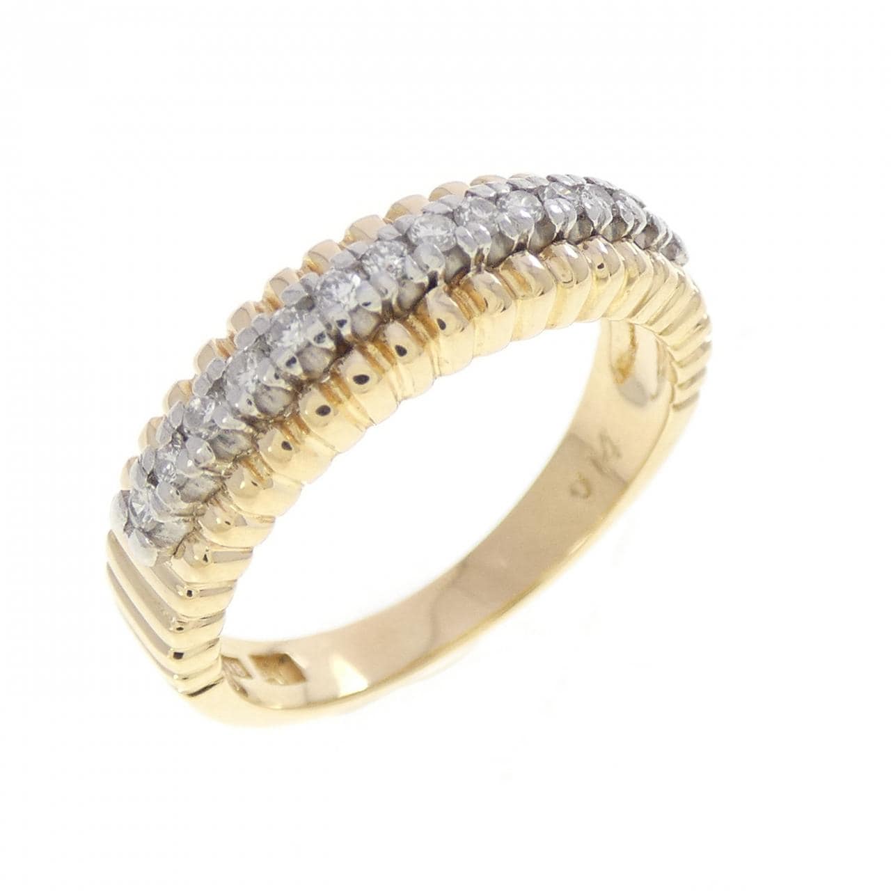 K18YG/PT ダイヤモンド リング 0.14CT