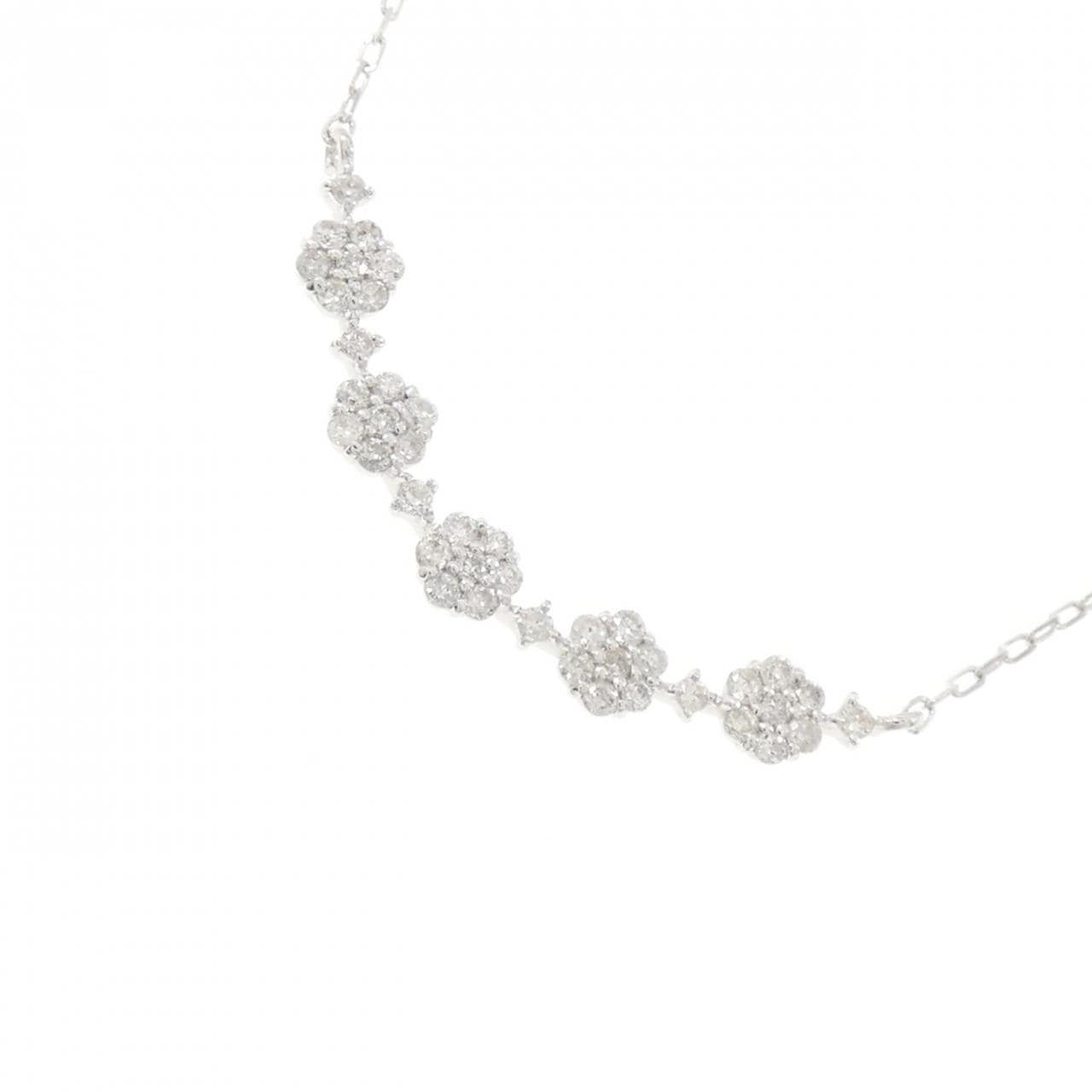 K18WG ダイヤモンド ネックレス 0.20CT