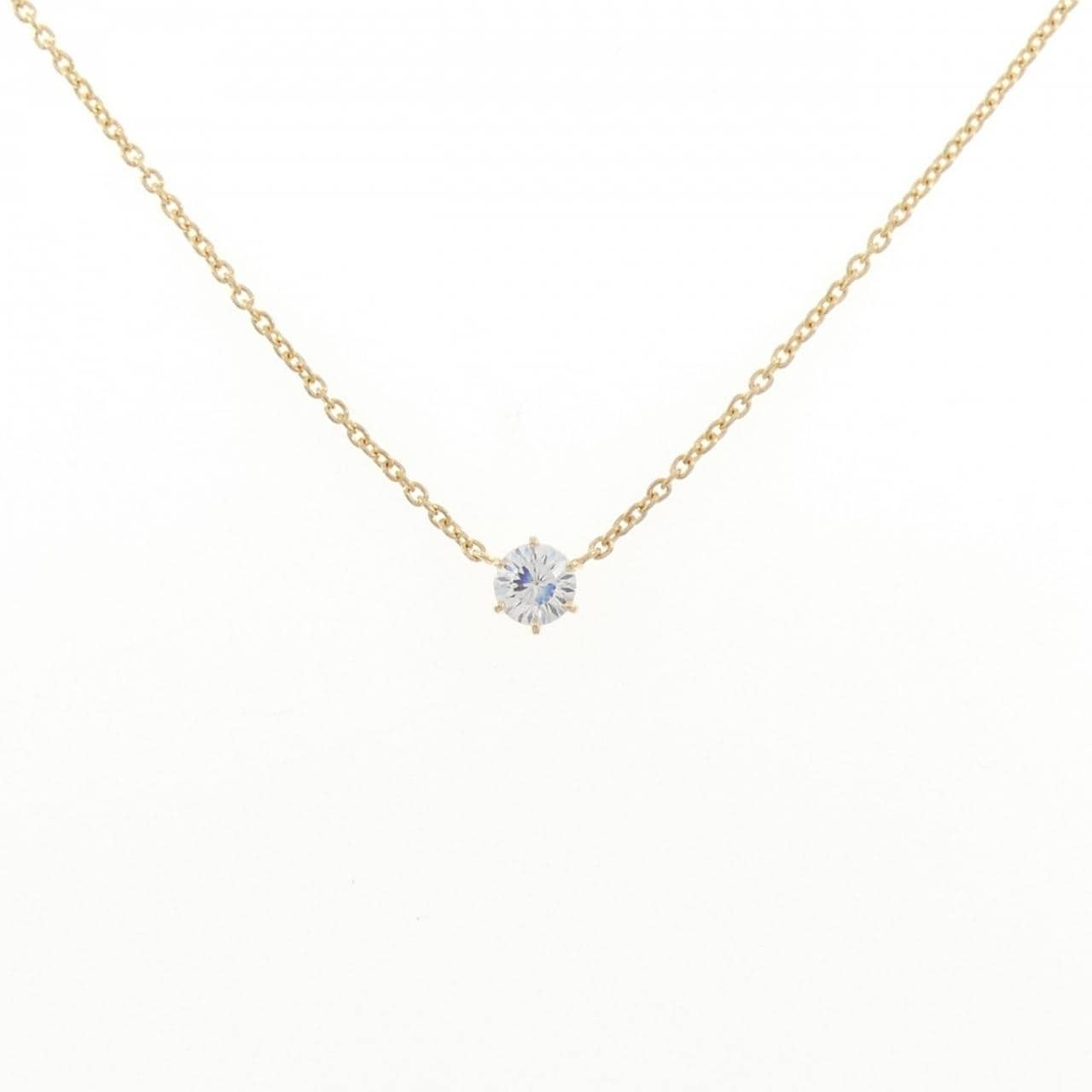 K18YG ソリティア ダイヤモンド ネックレス 0.360CT