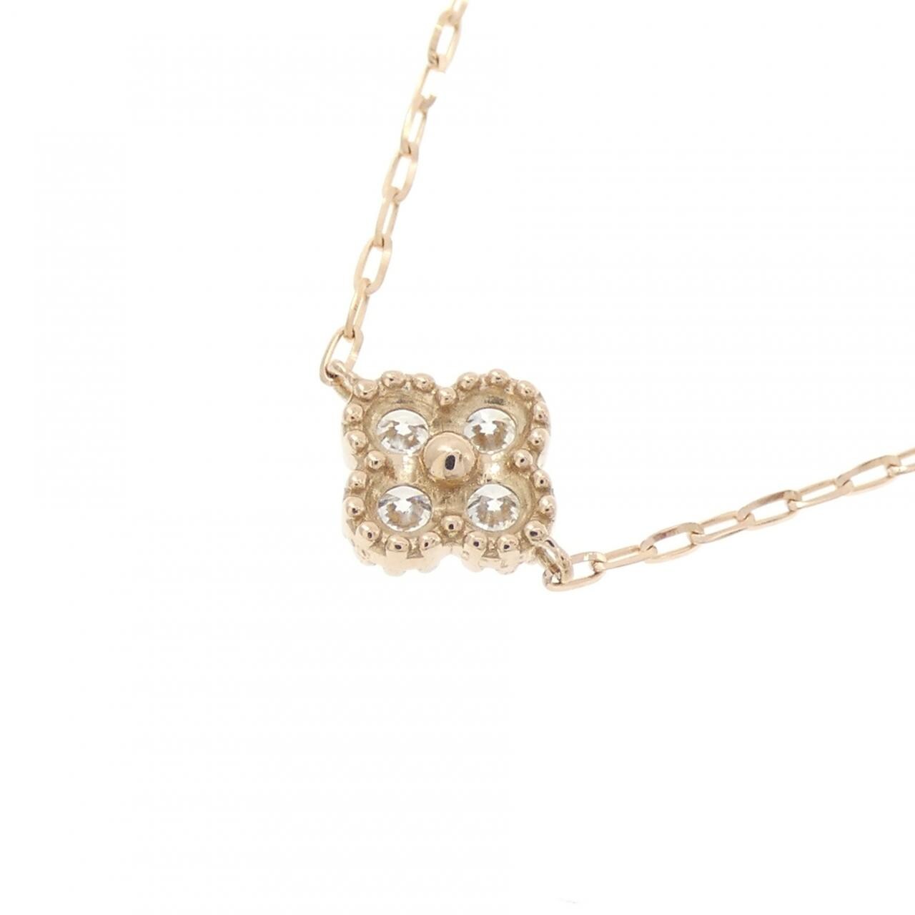 K18PG フラワー ダイヤモンド ネックレス 1.00CT