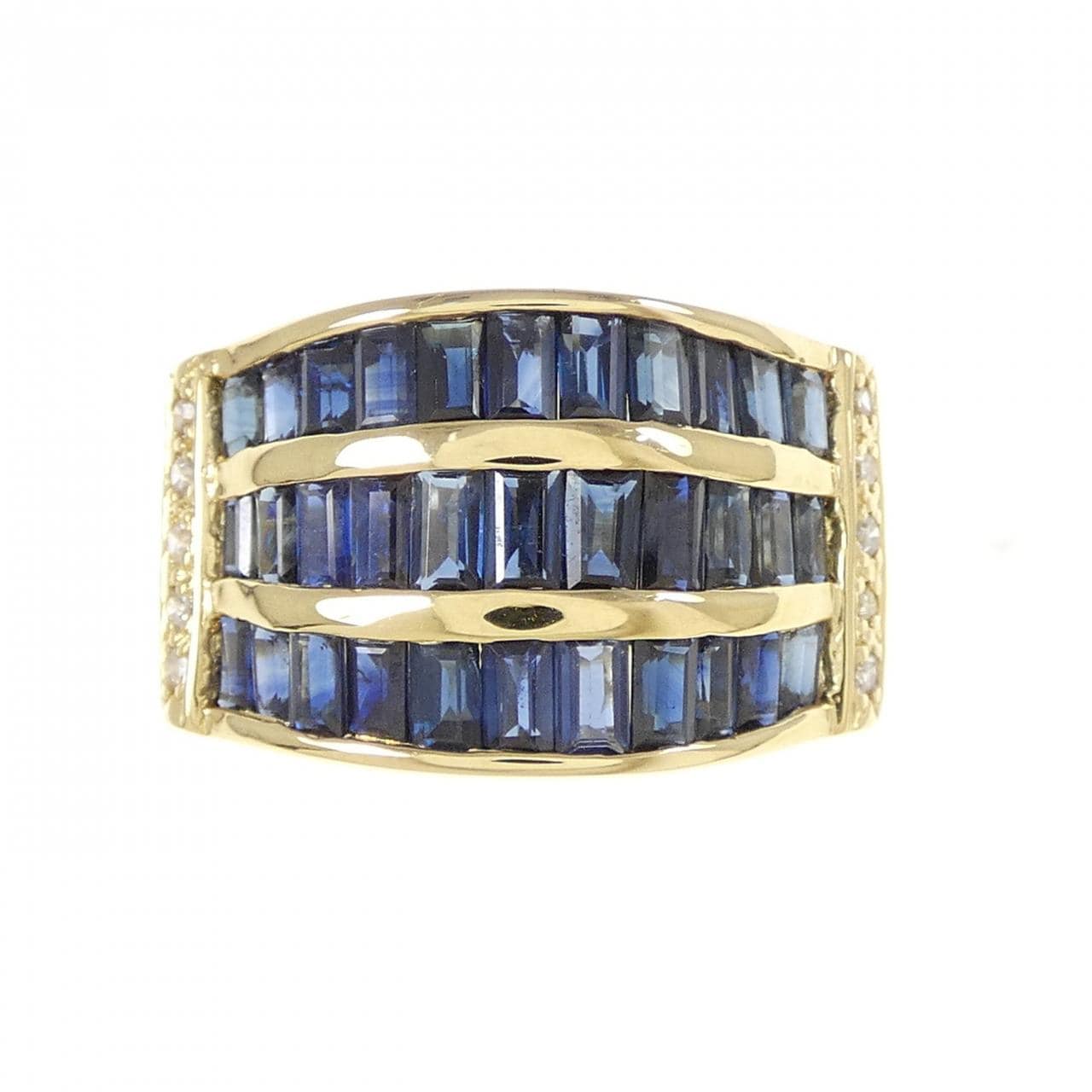 K18YG サファイヤ リング 2.88CT