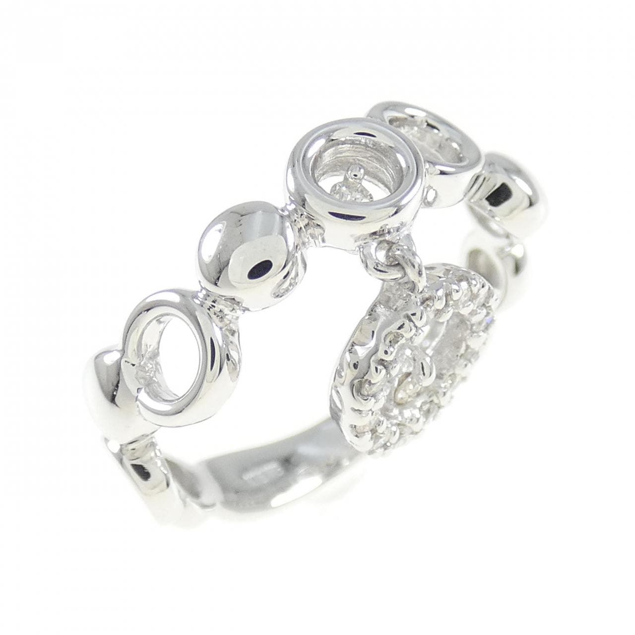 K18WG ダイヤモンド リング 0.09CT