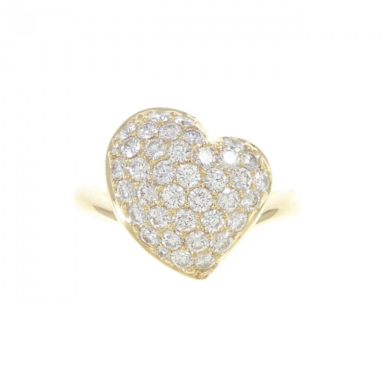 K18YG ハート ダイヤモンド リング 0.73CT