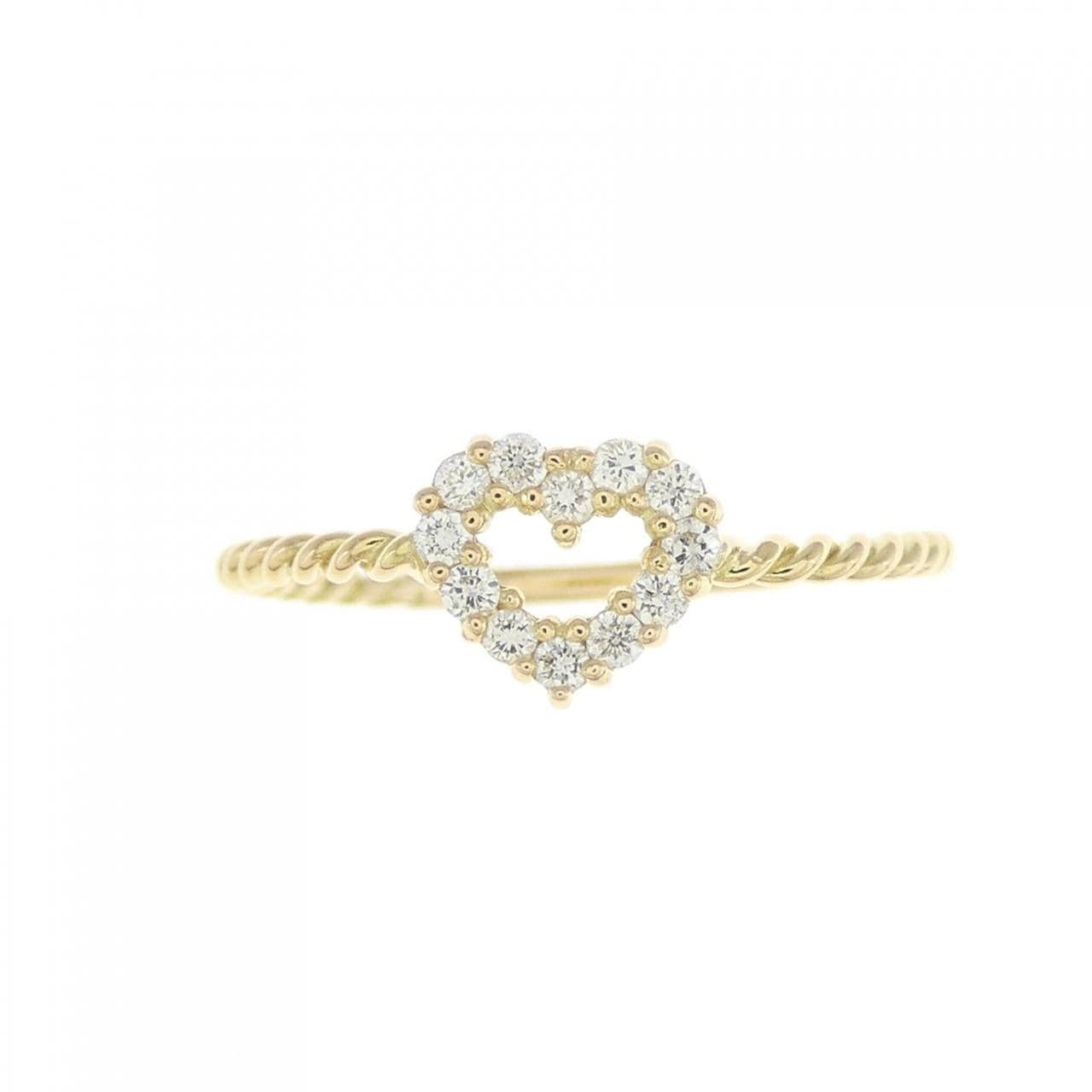 [Remake] K18YG heart Diamond ring 0.10CT