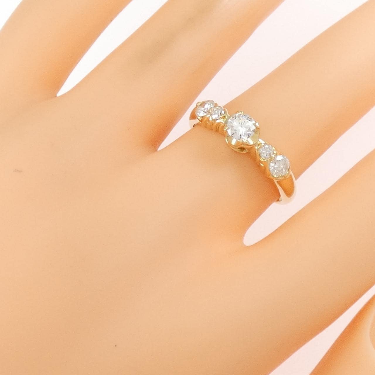 K18YG ダイヤモンド リング 0.59CT