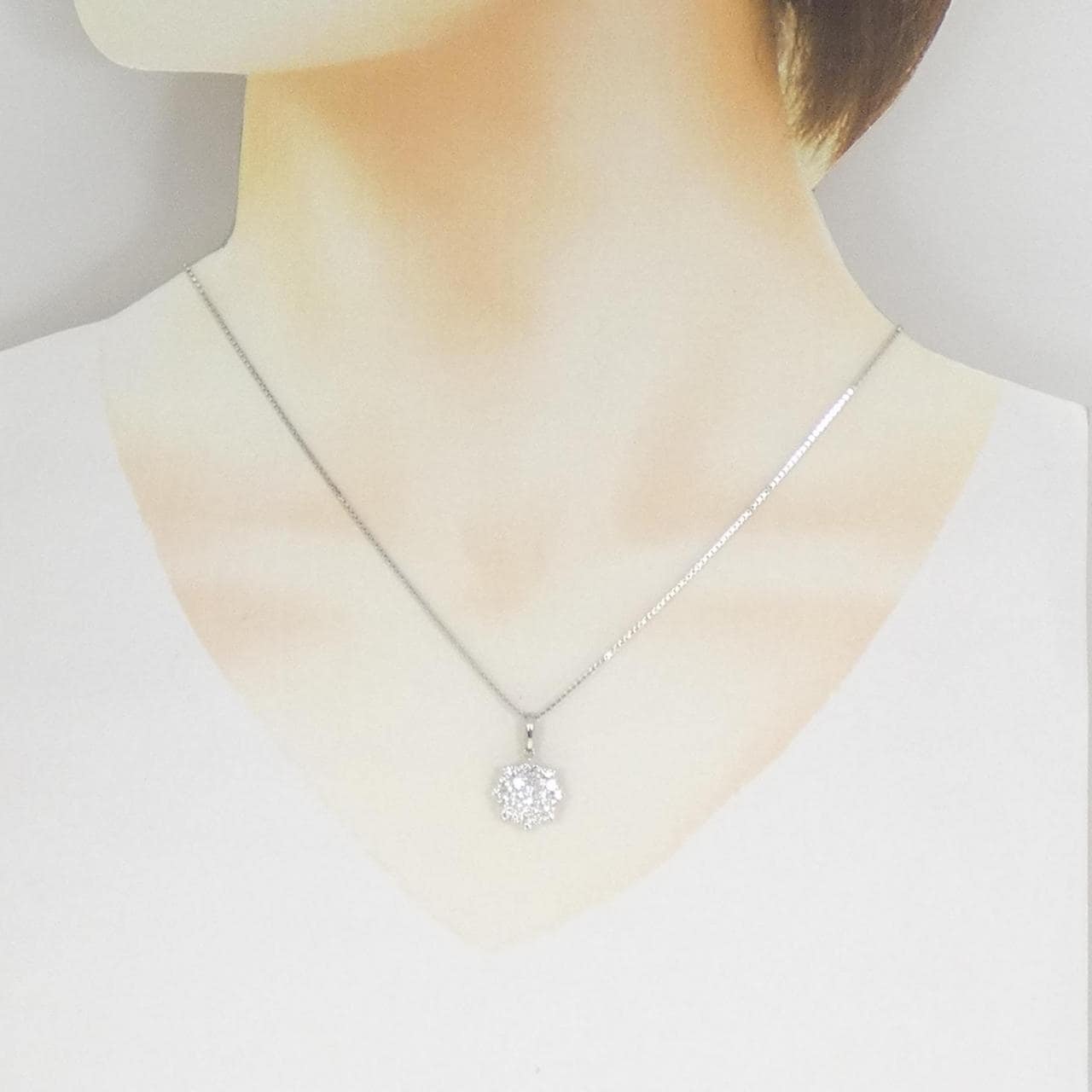 PT900/PT850 ダイヤモンド ネックレス 1.13CT