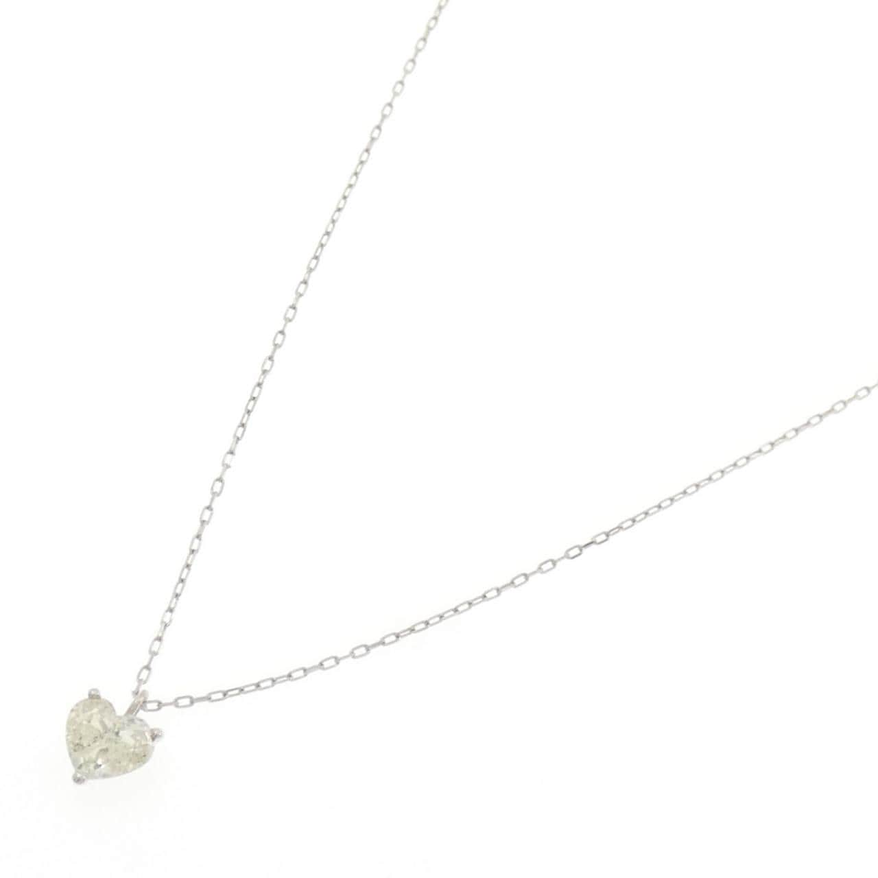 PT900/PT850 ハート ダイヤモンド ネックレス 1.010CT