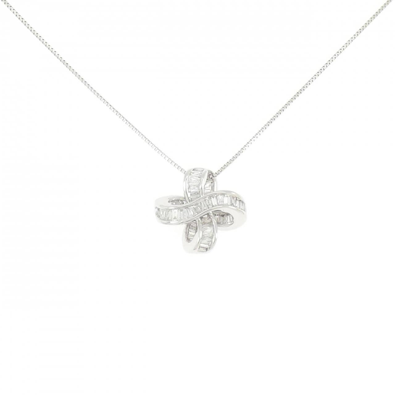 K18WG ダイヤモンド ネックレス 0.25CT