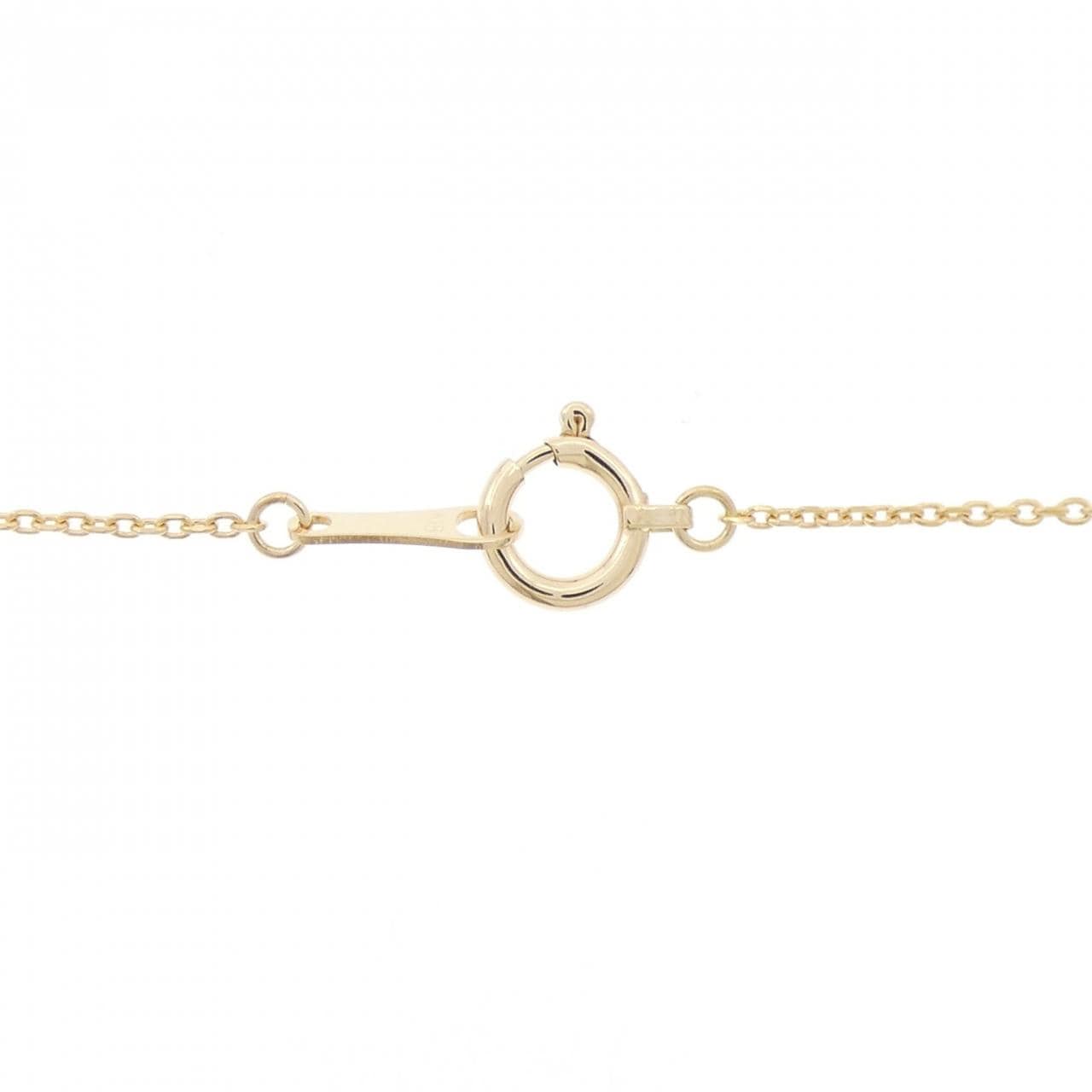 K18YG flower Garnet necklace