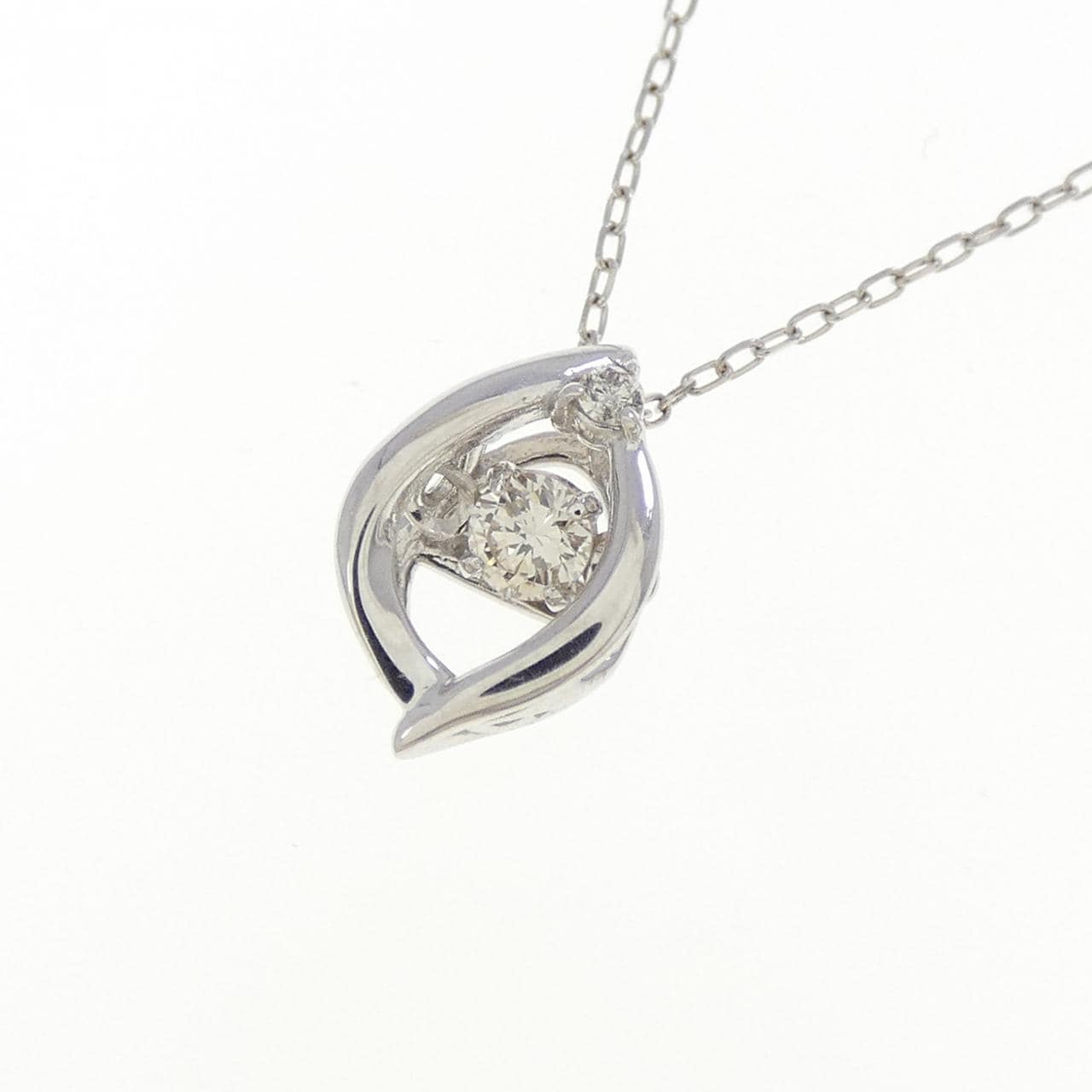 K10WG ダイヤモンド ネックレス 0.05CT