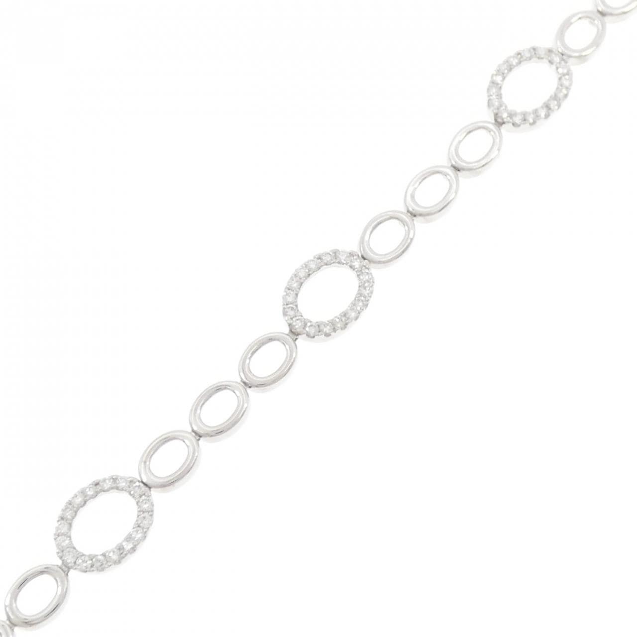 K18WG ダイヤモンド ブレスレット 0.60CT