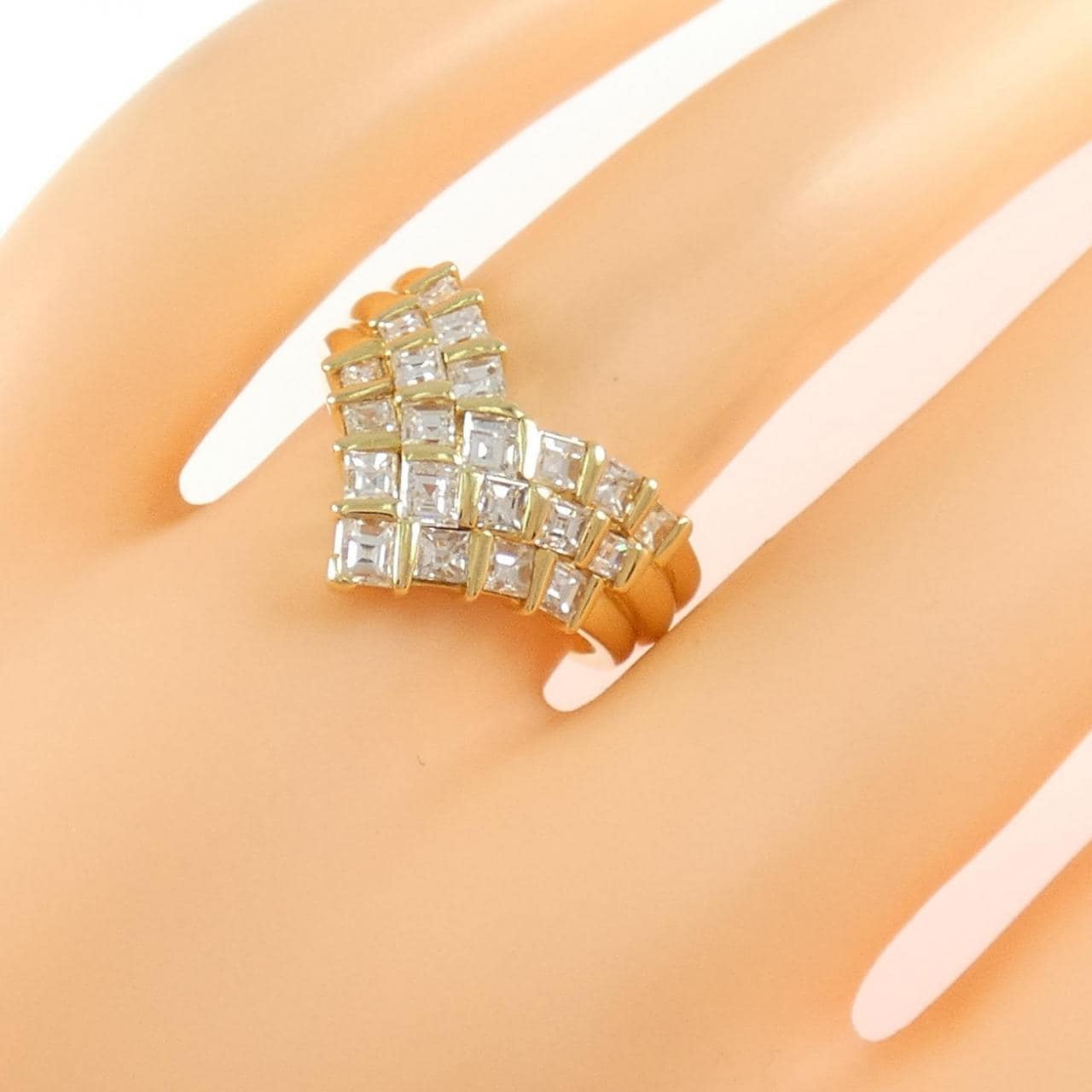 K18YG ダイヤモンド リング 1.23CT