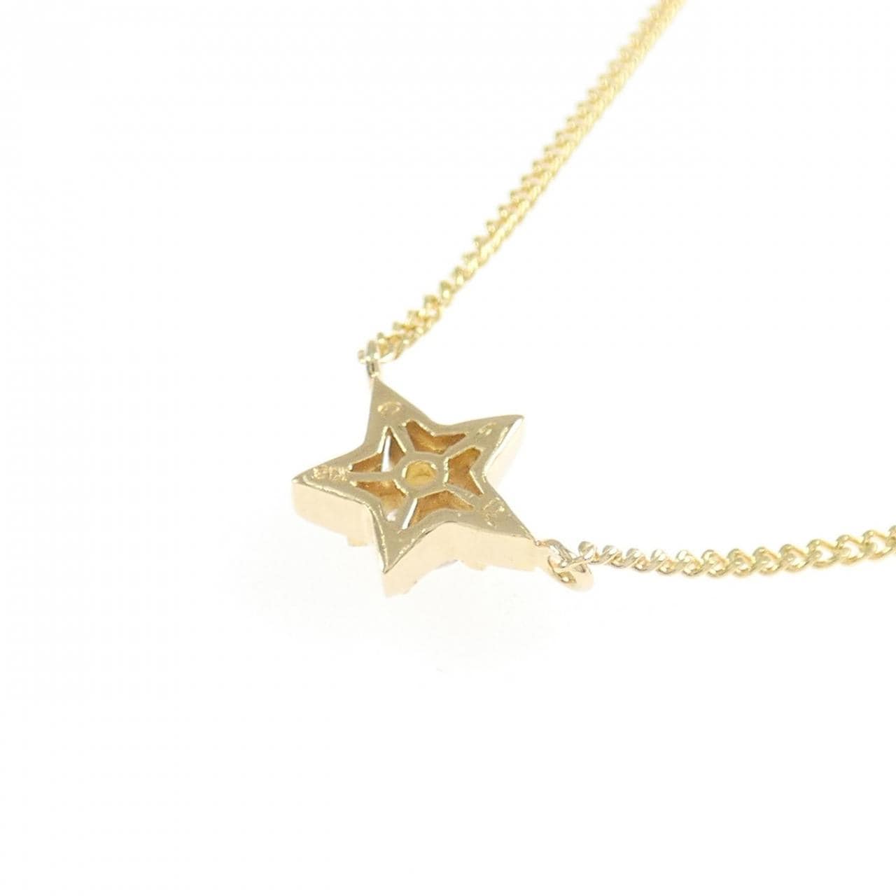 K18YG スター ダイヤモンド ネックレス 0.12CT