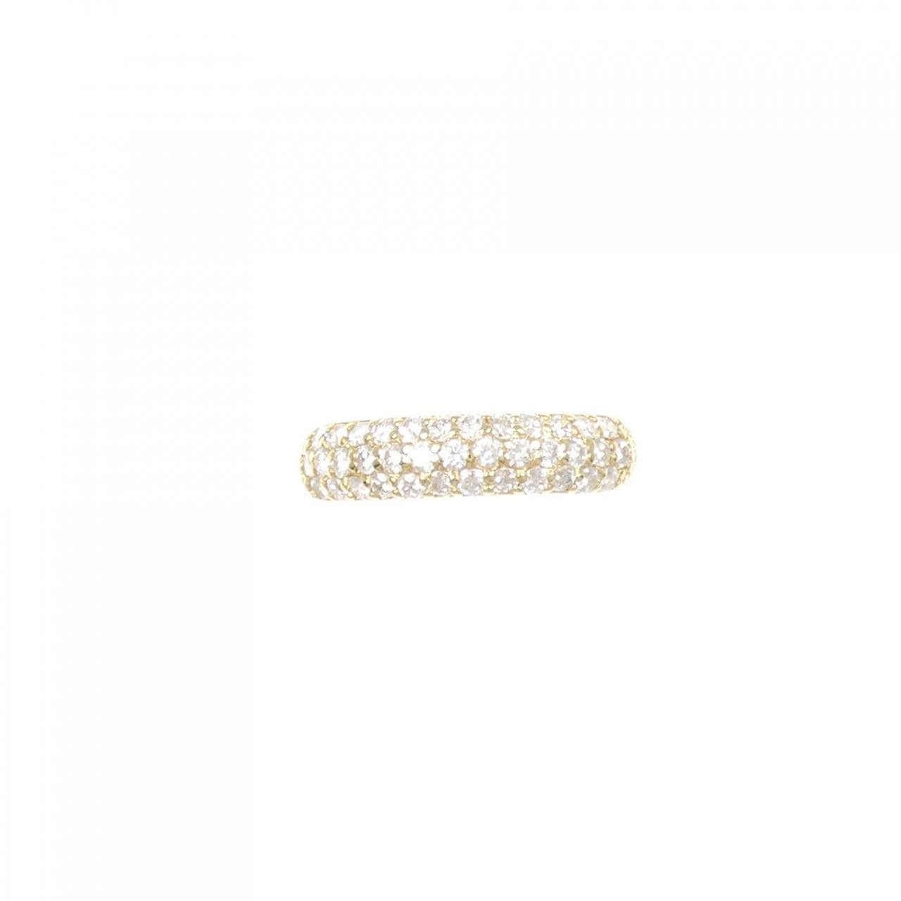 K18YG パヴェ ダイヤモンド ピンキー リング 0.40CT