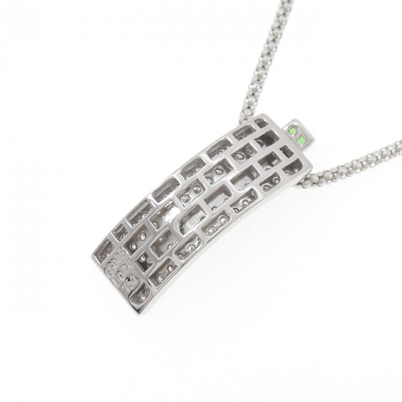 750WG グリーンガーネット ネックレス 0.85CT