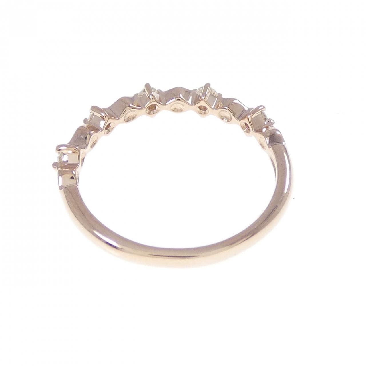 K10PG ダイヤモンド ピンキーリング 0.10CT