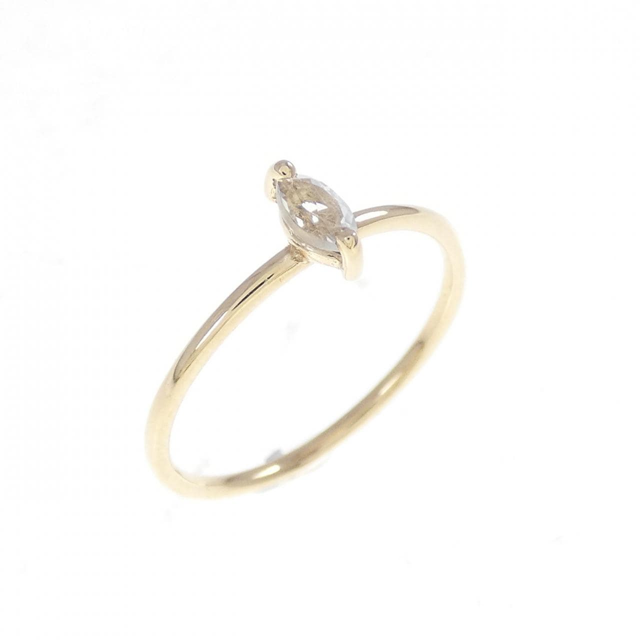 K10YG ホワイトトパーズ ピンキーリング