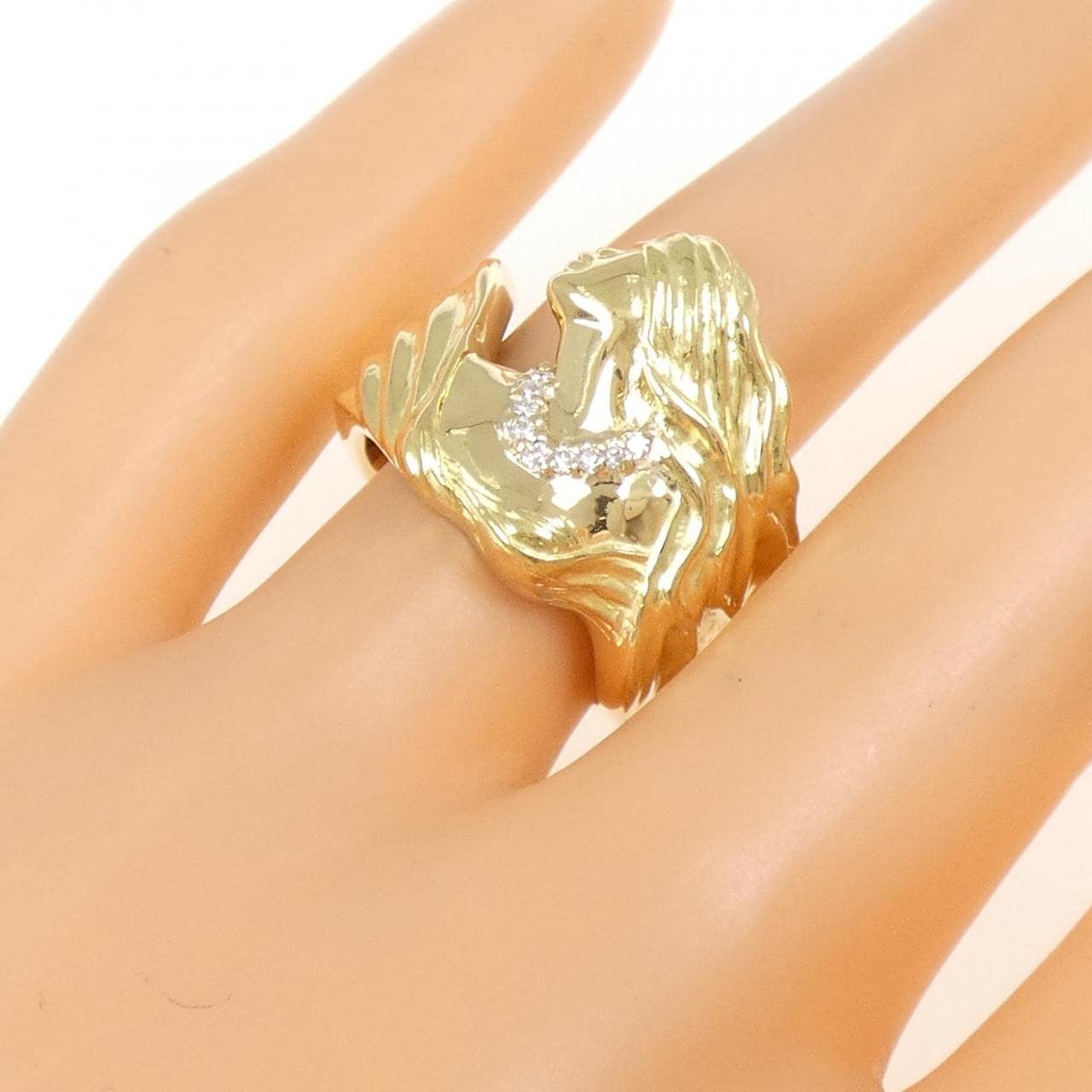 K18YG ダイヤモンド リング 0.07CT