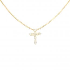K18YG クロス ダイヤモンド ネックレス 0.50CT