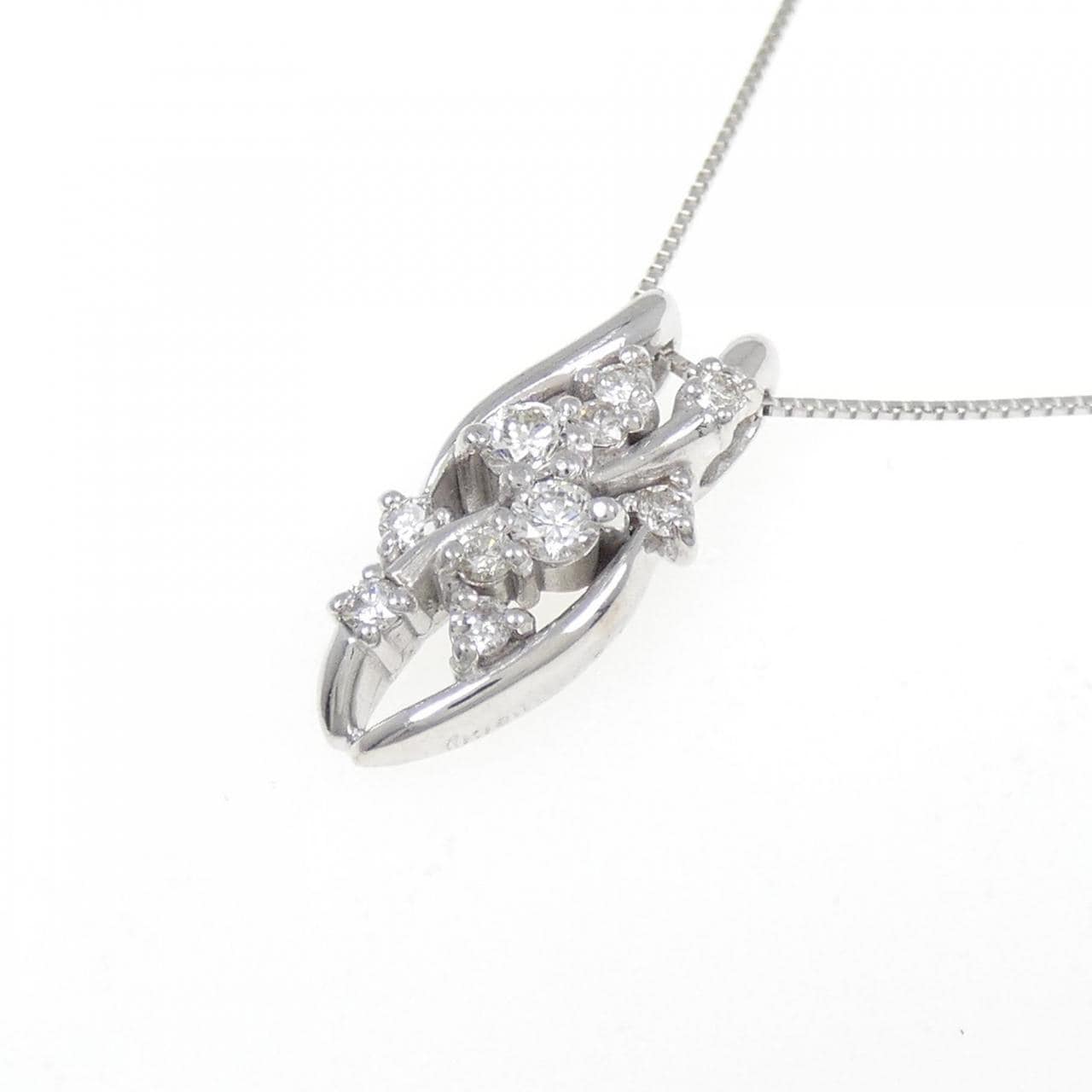 K18WG ダイヤモンド ネックレス 0.30CT