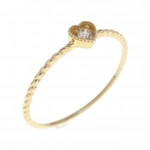 【新品】K18YG ハート ダイヤモンド リング 0.03CT